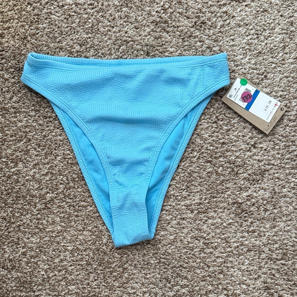 Blue High-Waisted Bikini Bottom new size medium
